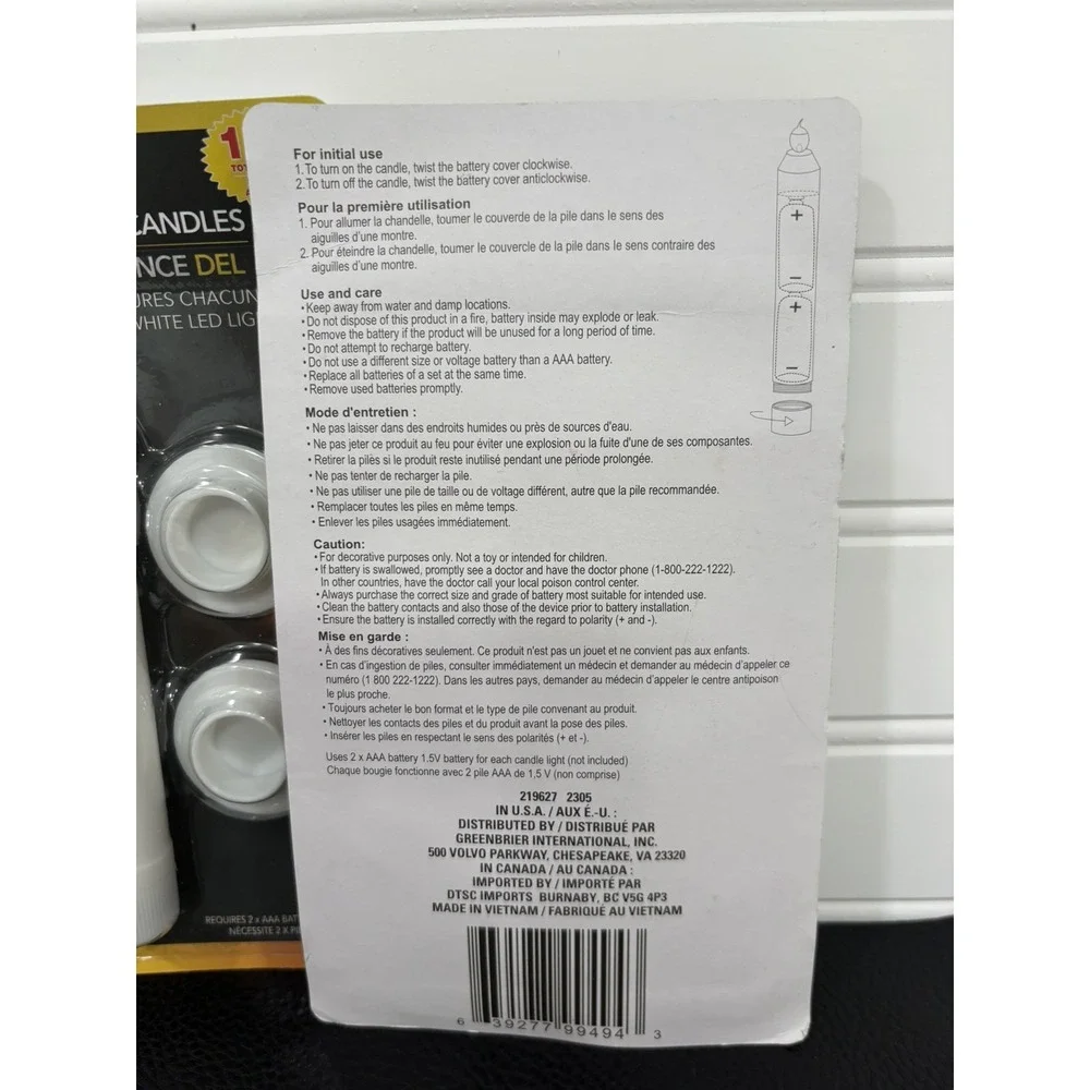 Emergency White LED Candles Luminescence 4 NEW SEALED PACKS 8 Candles Total